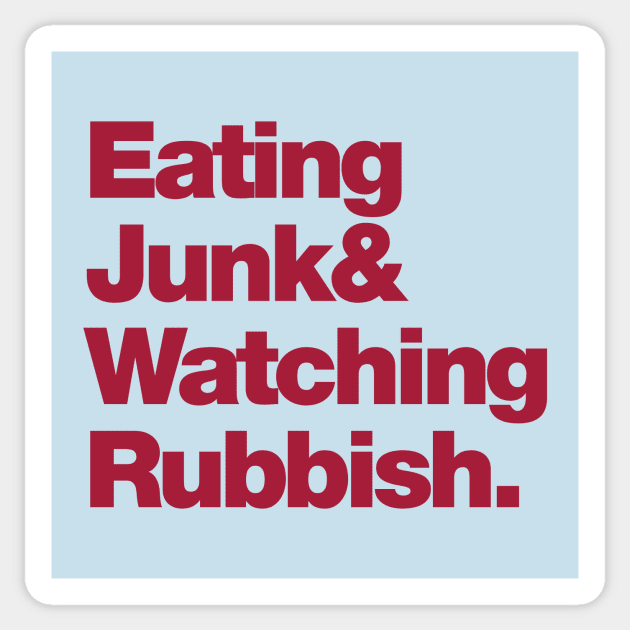 Eating Junk & Watching Rubbish Sticker by Friend Gate